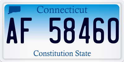 CT license plate AF58460