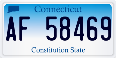 CT license plate AF58469