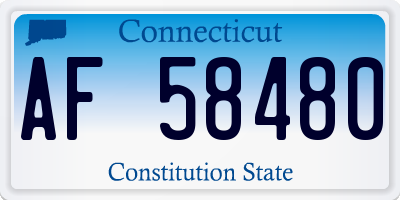 CT license plate AF58480