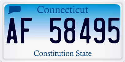 CT license plate AF58495
