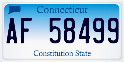 CT license plate AF58499