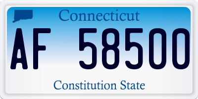 CT license plate AF58500