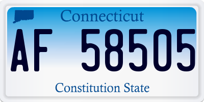 CT license plate AF58505