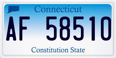 CT license plate AF58510