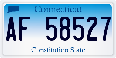 CT license plate AF58527