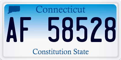 CT license plate AF58528