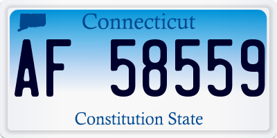 CT license plate AF58559