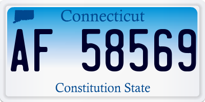 CT license plate AF58569