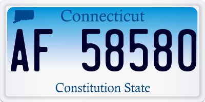 CT license plate AF58580
