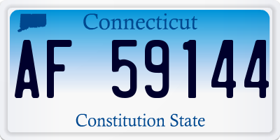 CT license plate AF59144