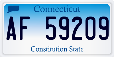 CT license plate AF59209