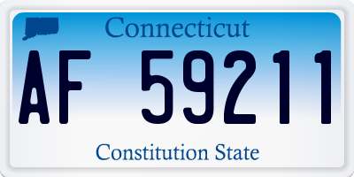 CT license plate AF59211