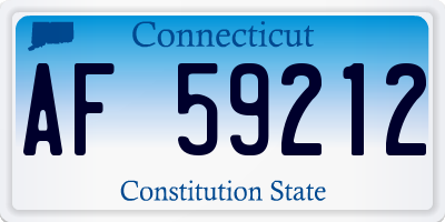 CT license plate AF59212