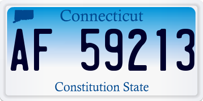 CT license plate AF59213