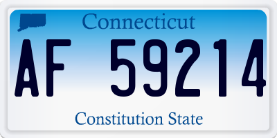 CT license plate AF59214