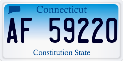 CT license plate AF59220
