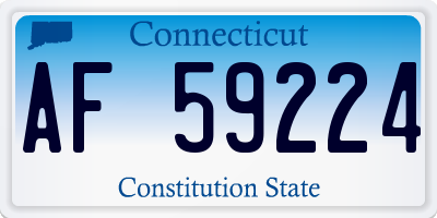 CT license plate AF59224