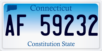 CT license plate AF59232