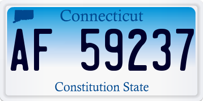 CT license plate AF59237