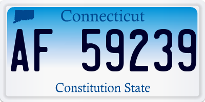 CT license plate AF59239