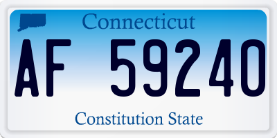 CT license plate AF59240