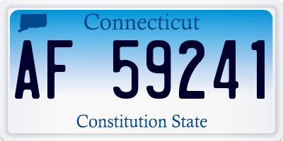 CT license plate AF59241