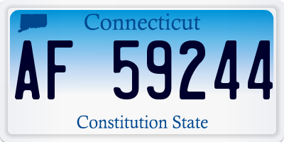 CT license plate AF59244
