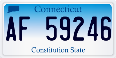 CT license plate AF59246