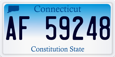 CT license plate AF59248
