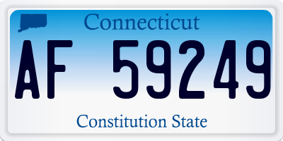 CT license plate AF59249