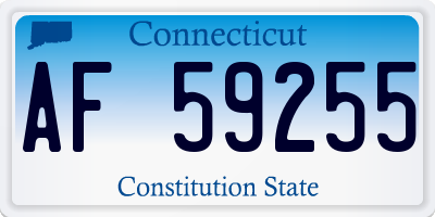 CT license plate AF59255