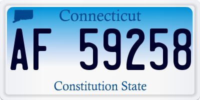 CT license plate AF59258