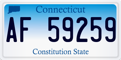 CT license plate AF59259