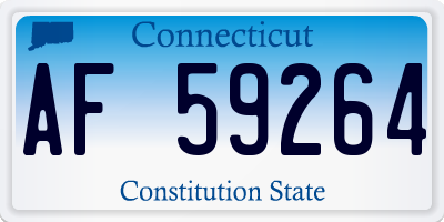 CT license plate AF59264