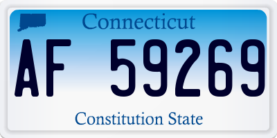 CT license plate AF59269