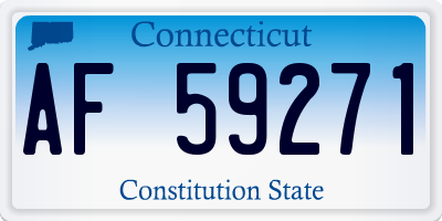 CT license plate AF59271