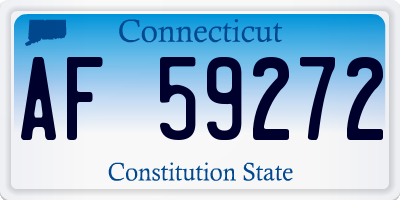 CT license plate AF59272
