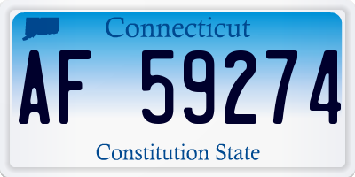 CT license plate AF59274
