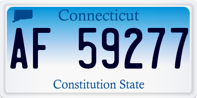 CT license plate AF59277