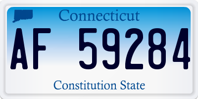 CT license plate AF59284