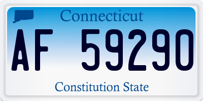 CT license plate AF59290