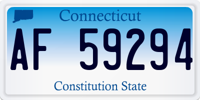 CT license plate AF59294