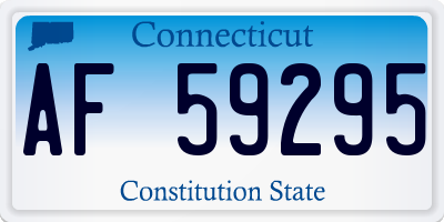 CT license plate AF59295