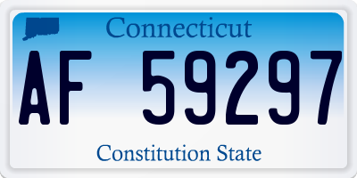 CT license plate AF59297