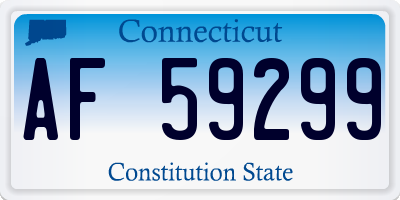 CT license plate AF59299