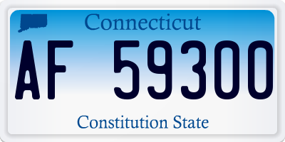 CT license plate AF59300