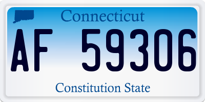 CT license plate AF59306