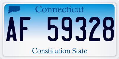 CT license plate AF59328