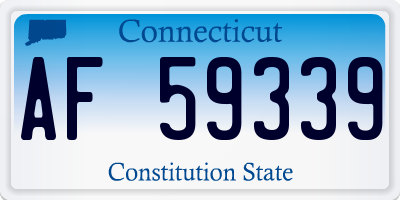 CT license plate AF59339