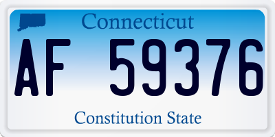 CT license plate AF59376
